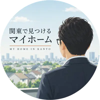 関東で見つけるマイホーム運営者Tokidoのイラスト（住宅街を眺める後ろ姿）