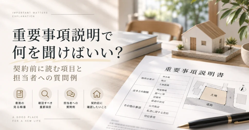 重要事項説明書を契約前に確認するイメージ